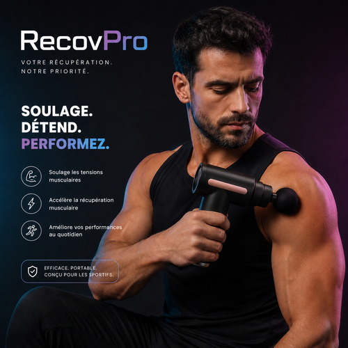 RecovPro — Pistolet de Massage Percussion Professionnel | Récupération Musculaire Rapide