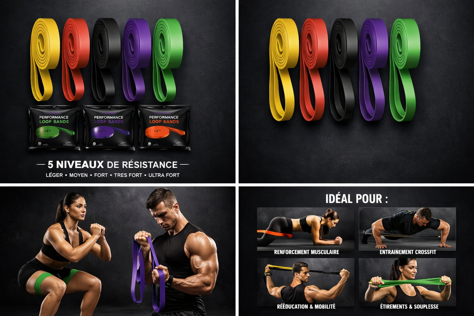 7 Levels Heavy-Duty Resistance Band Agility Training Workout Gym Equipment Yoga Pilates Accessories Rubber Band Home Gym